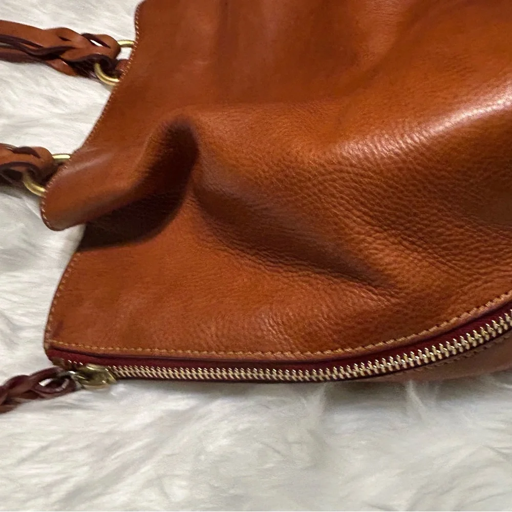 Dooney Bourke Florentine Leather Large Zip Barlow Satchel - Picture 7 of 16